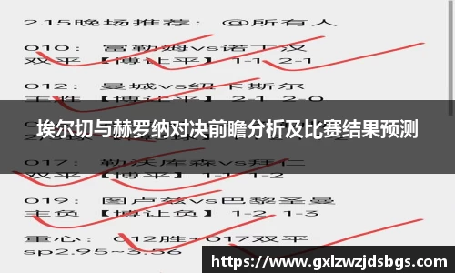 埃尔切与赫罗纳对决前瞻分析及比赛结果预测